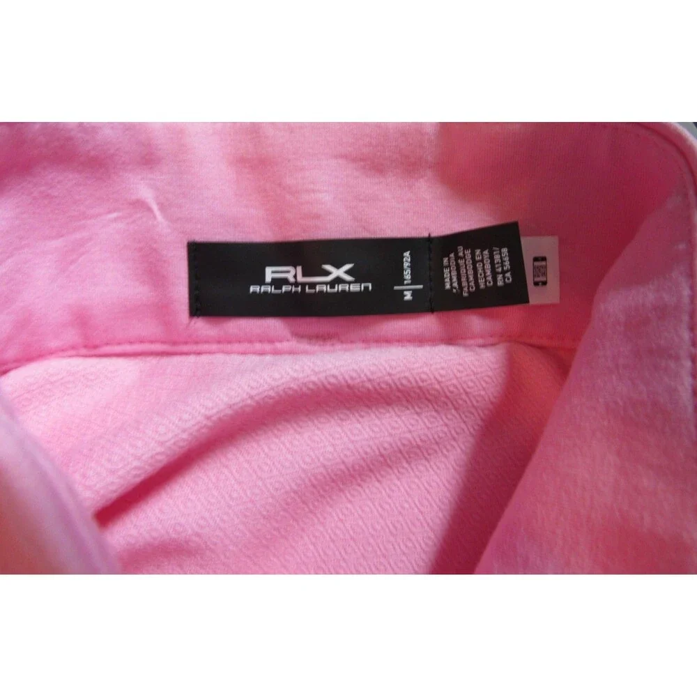Ralph Lauren RLX Golf Pink 2 Way Zip Wicking Long Sleeve Jacket Size Medium NWT